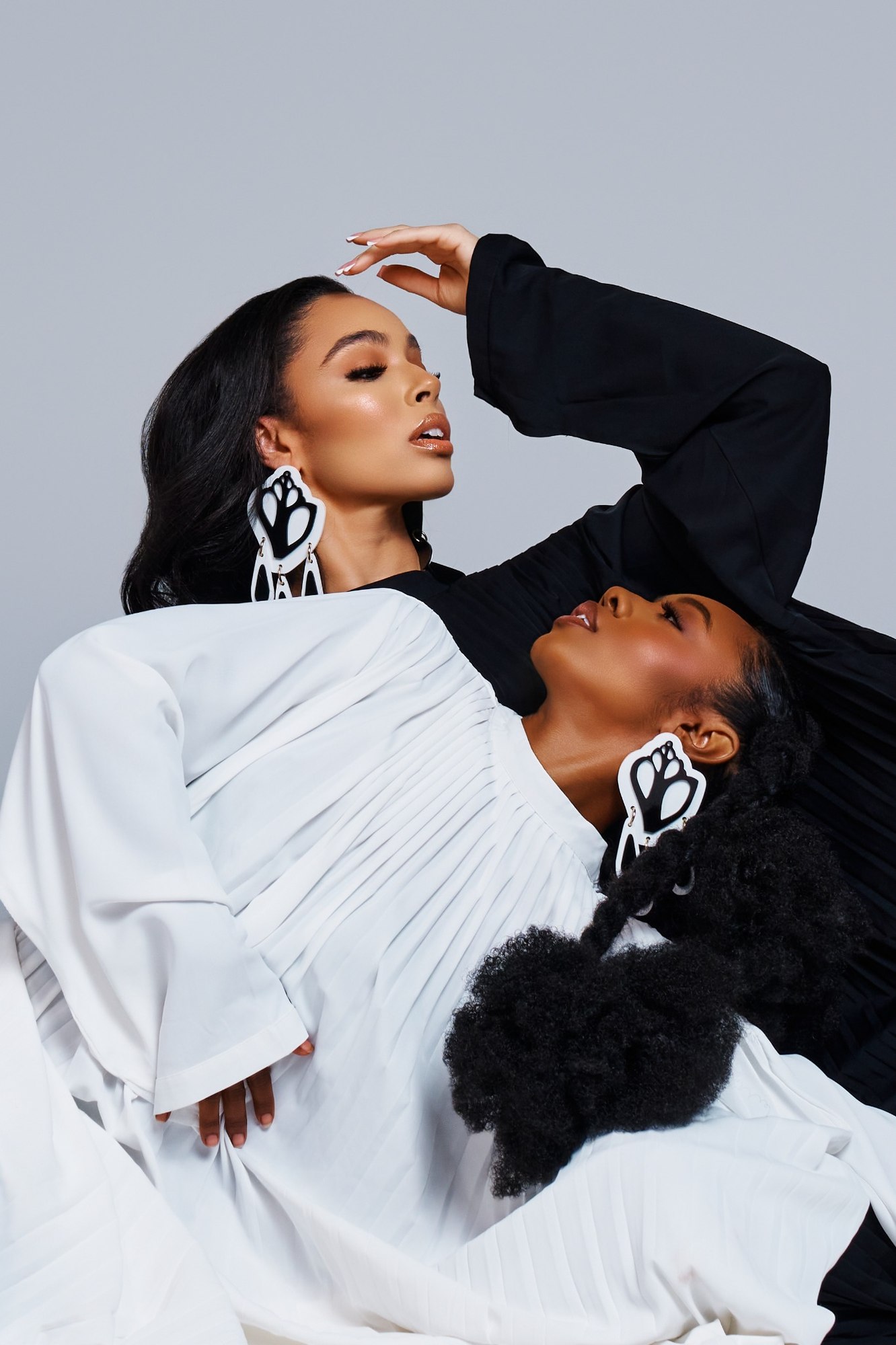 Fashion portrait of two women