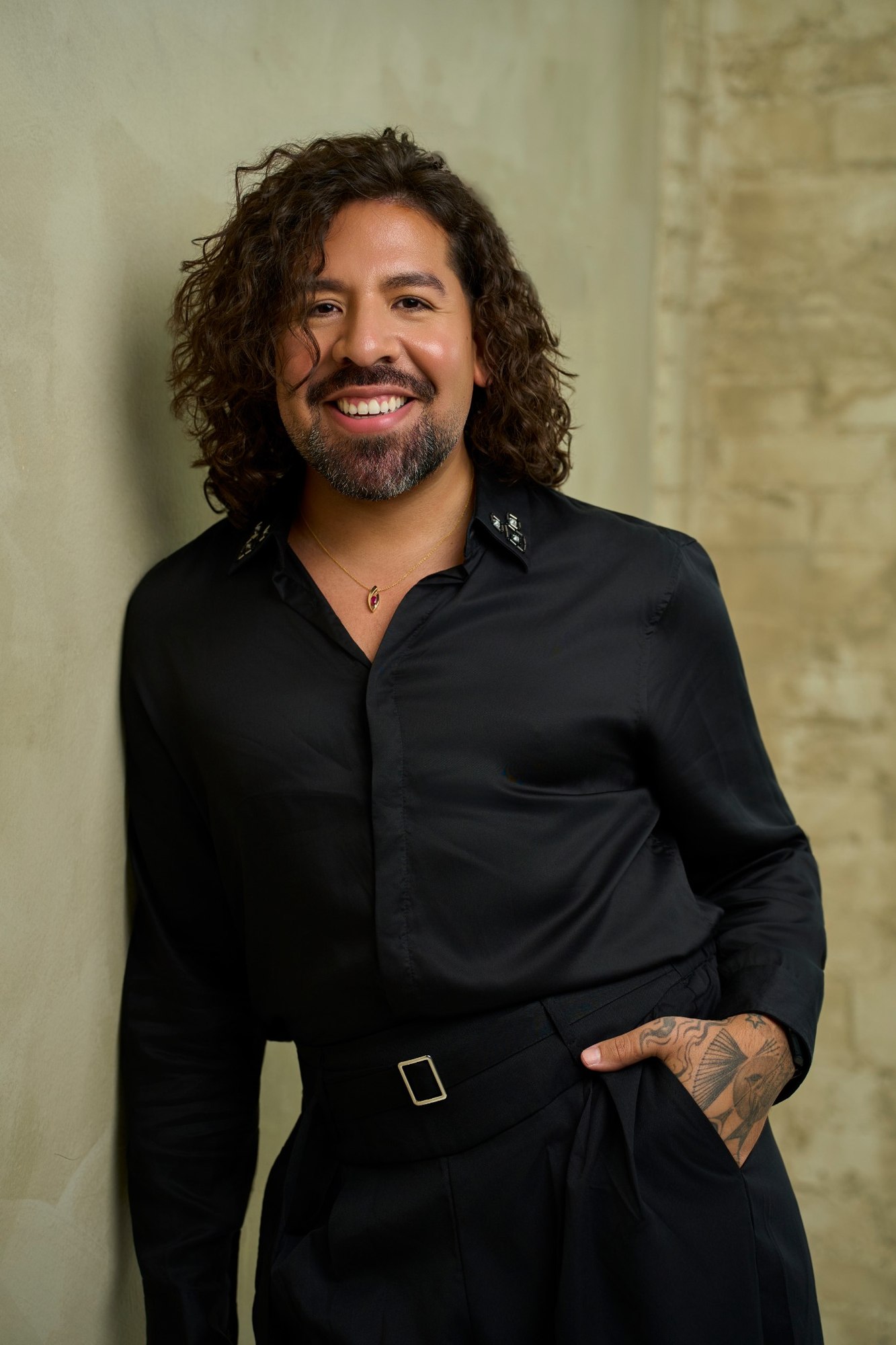 Creative portrait of a smiling man